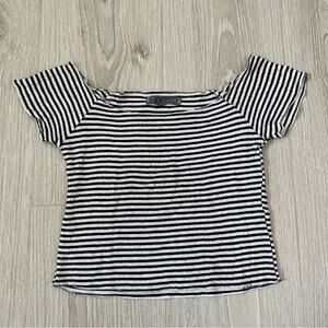 Don’t Ask Why Ribbed off the shoulder crop top